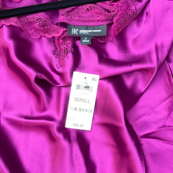 Sexy satin nightgown in a gorgeous purple color. - Picture 3 of 4
